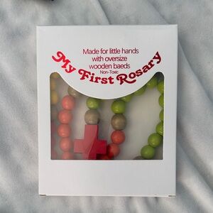 Colorful Wooden Rosary for Kids